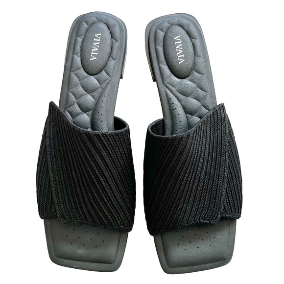 VIVAIA Streamline Slide Sandals Size 39 or 8 Trendy Modern Stylish Chic - Picture 2 of 9